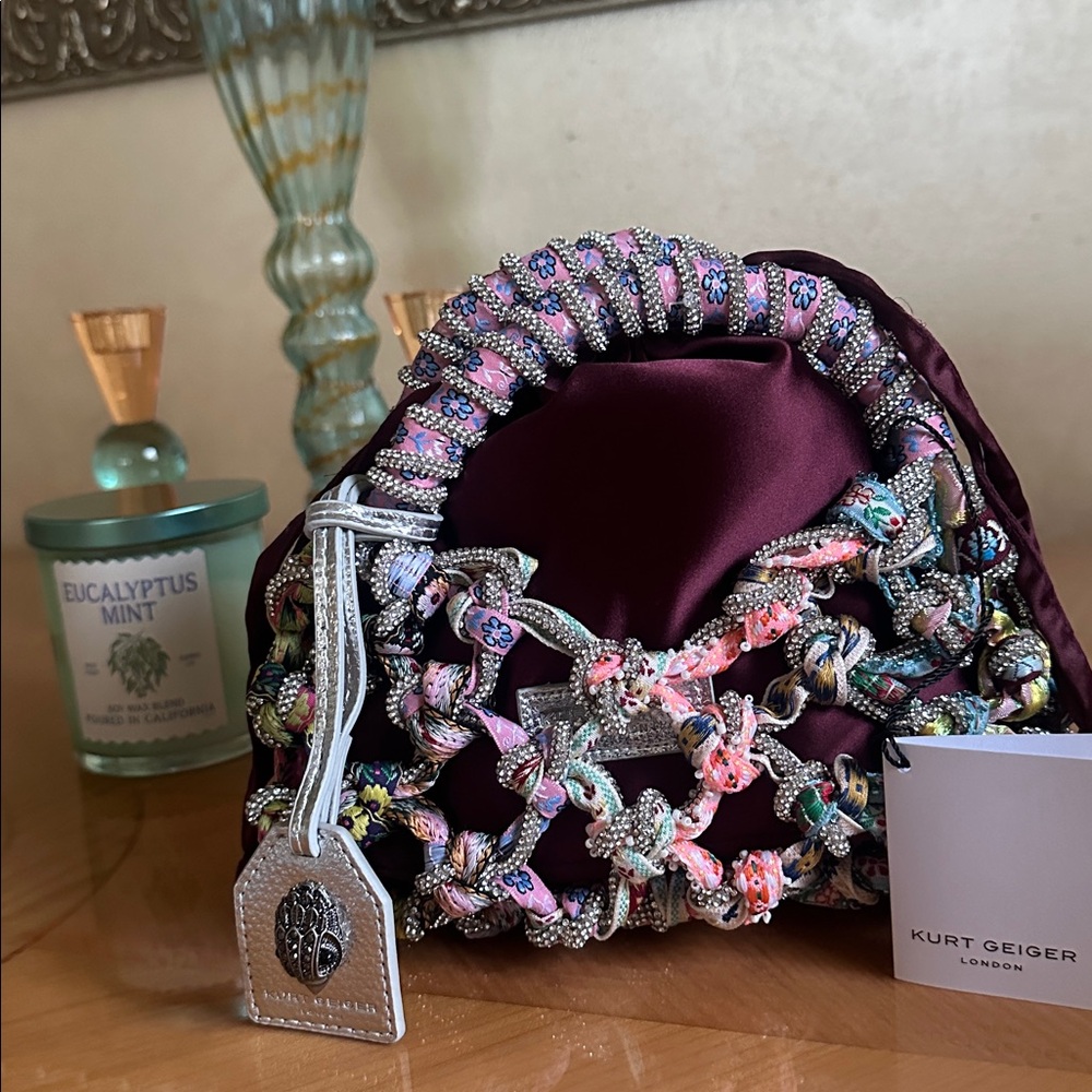 Kurt Geiger Multicolor Satin Clutch